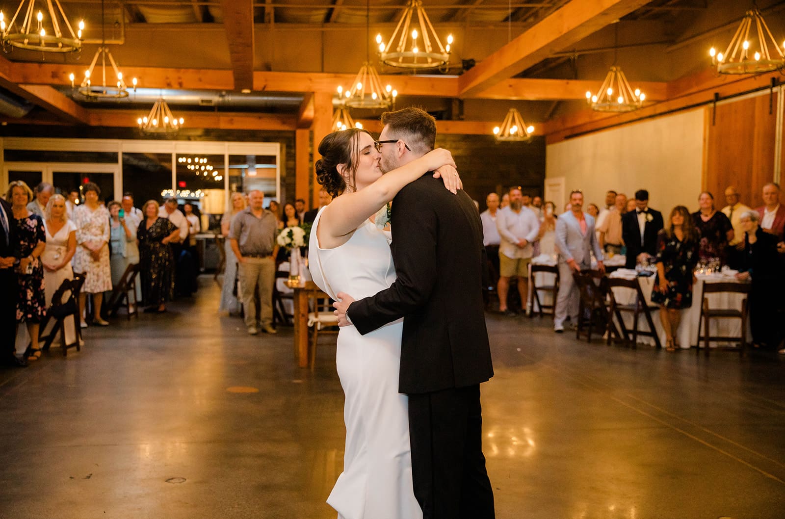 Grady & Brielee – Newport Vineyards beautiful bride and groom dancing together on their wedding day